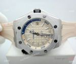 Audemars Piguet Royal Oak Offshore Diver Watches Beige Dial Beige Rubber Band